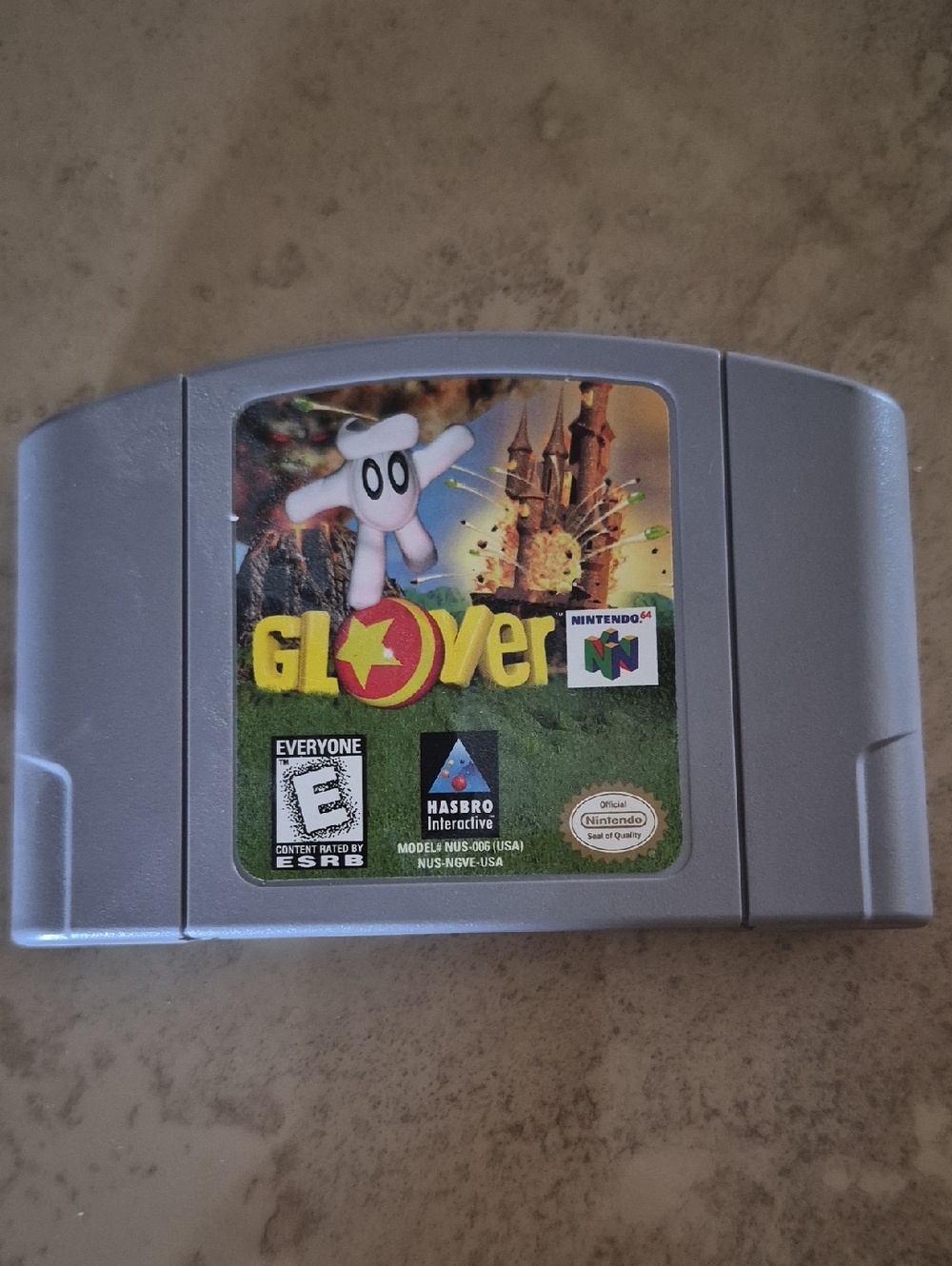 Nintendo Glover N64 Game Cartridge